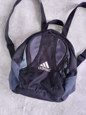 VINTAGE Adidas Black & Gray Mini Backpack